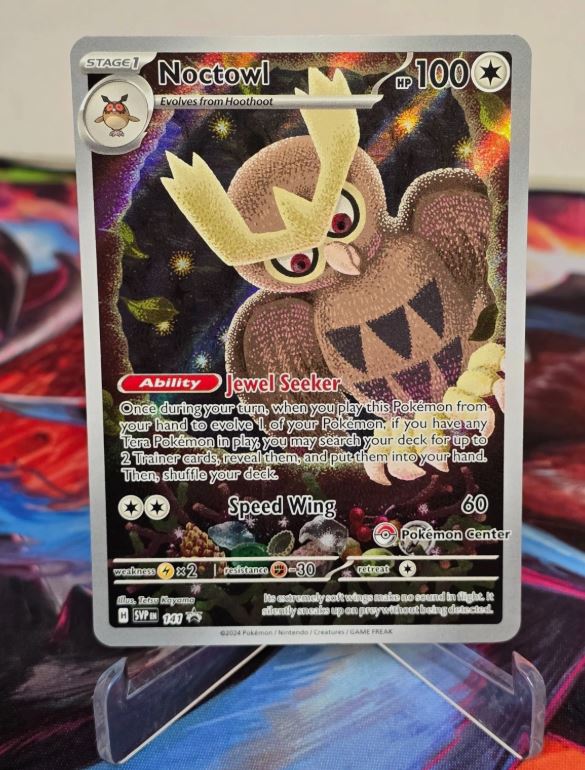 Noctowl - 141 Pokemon Center Stamped 141 Sv: Scarlet & Violet Promo Card